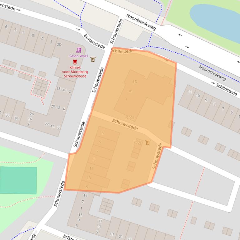 Kaart van postcodegebied 3431JA.