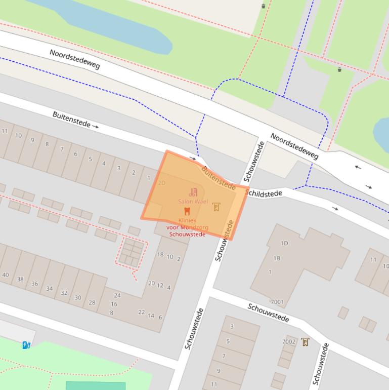 Kaart van postcodegebied 3431JB.