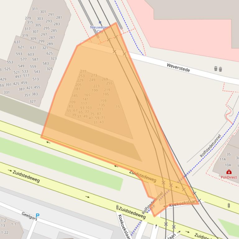 Kaart van postcodegebied 3431JS.