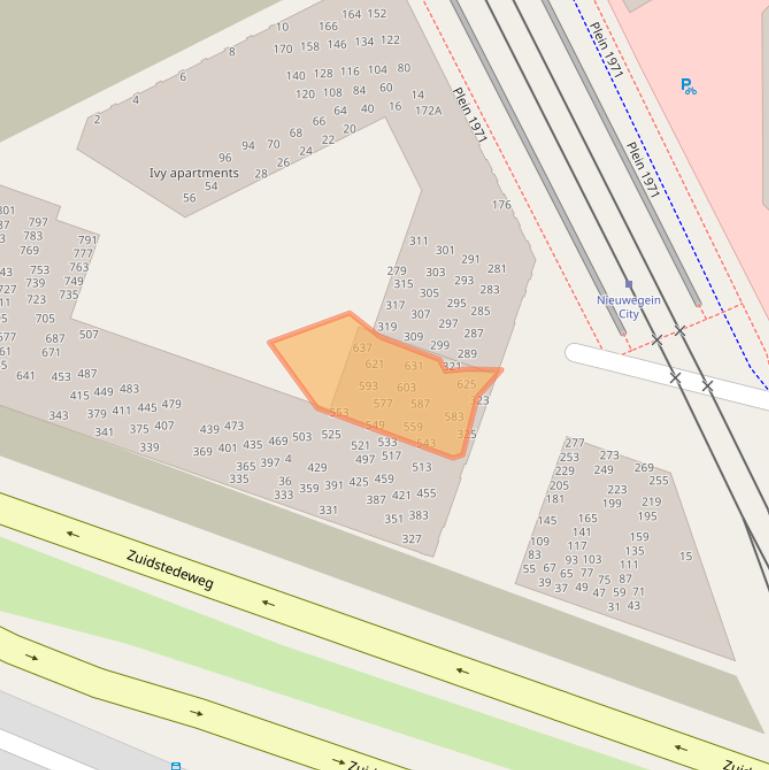 Kaart van postcodegebied 3431JW.