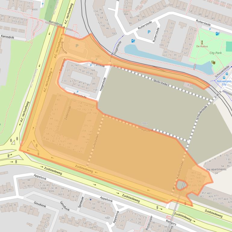 Kaart van postcodegebied 3431JX.