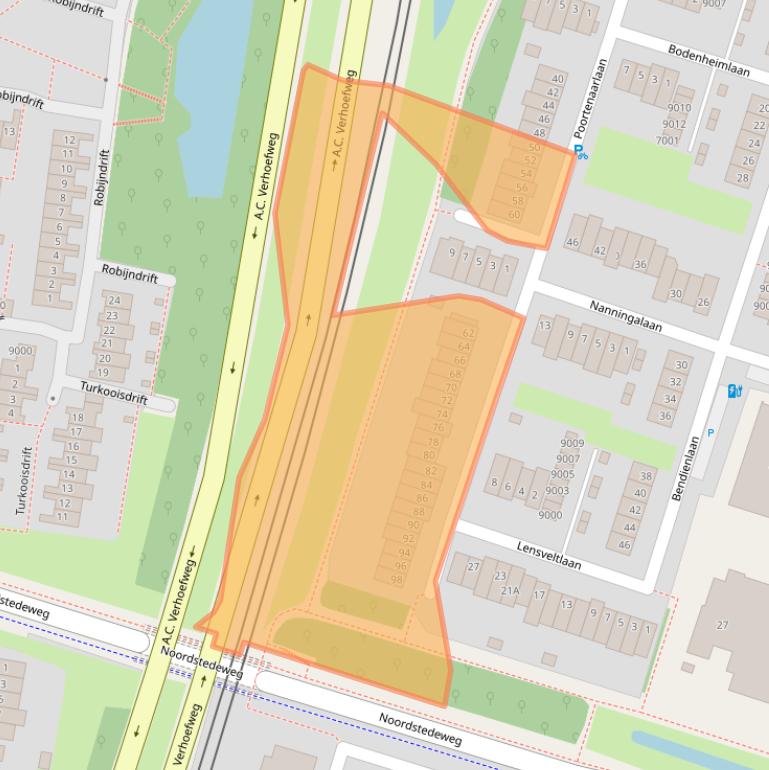 Kaart van postcodegebied 3431RJ.