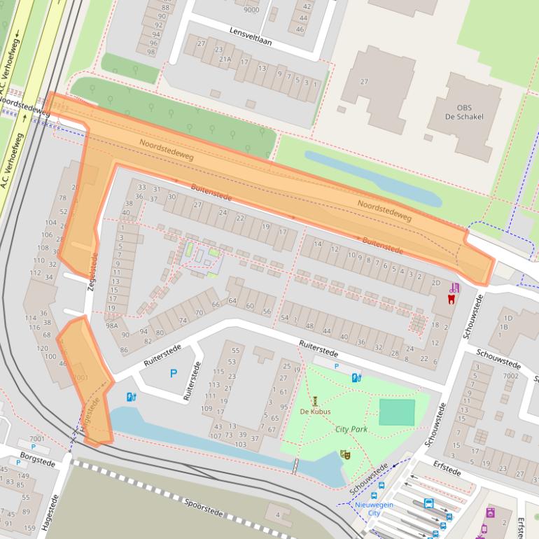 Kaart van postcodegebied 3431XE.