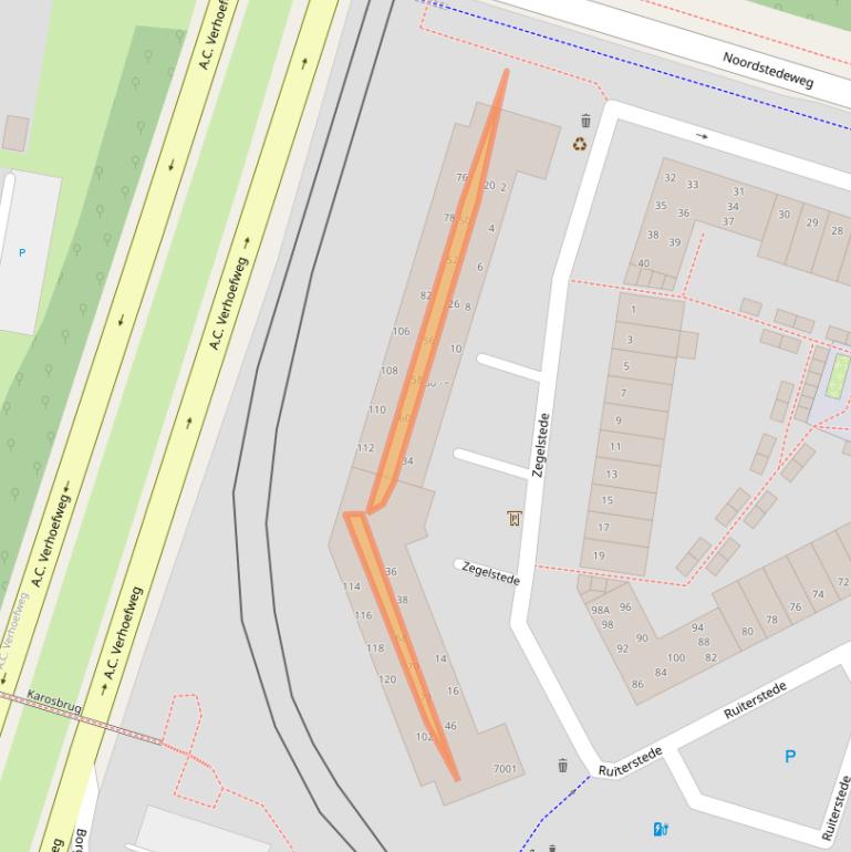 Kaart van postcodegebied 3431XH.