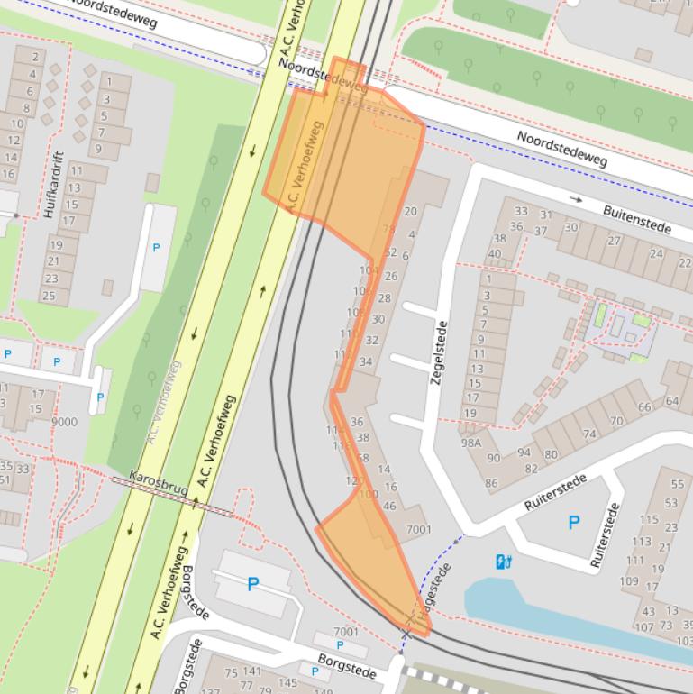 Kaart van postcodegebied 3431XJ.