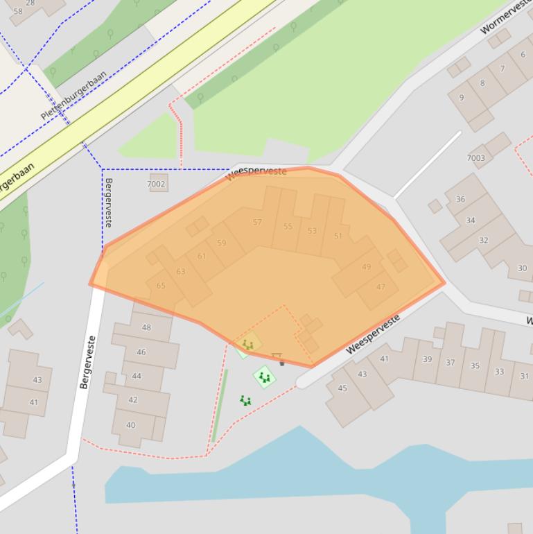 Kaart van postcodegebied 3432AG.