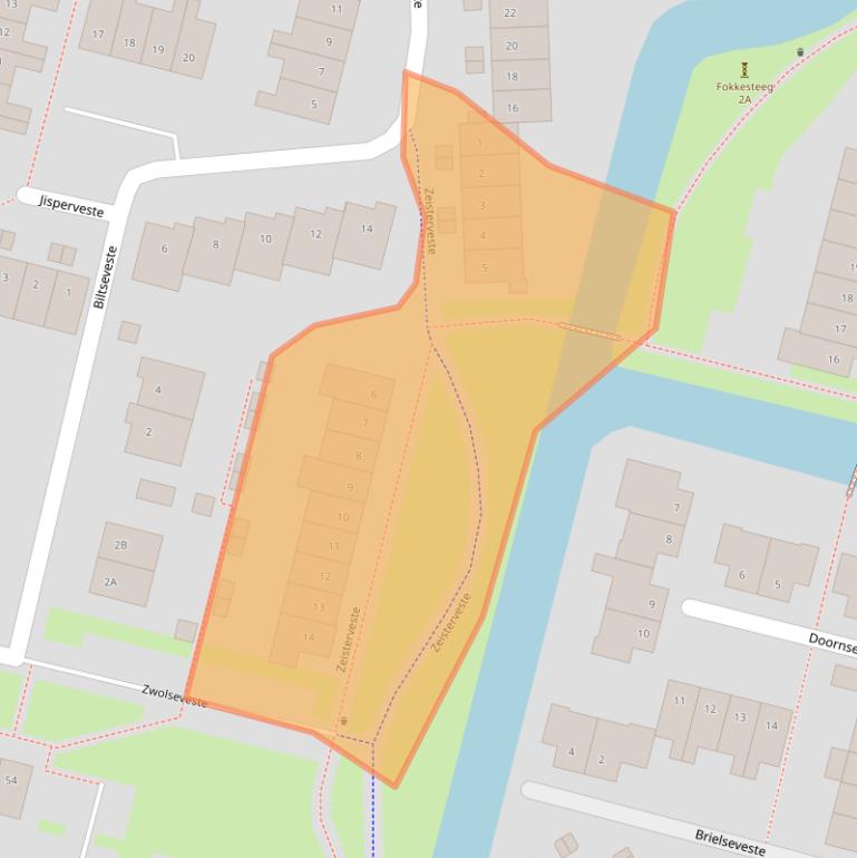 Kaart van postcodegebied 3432AT.