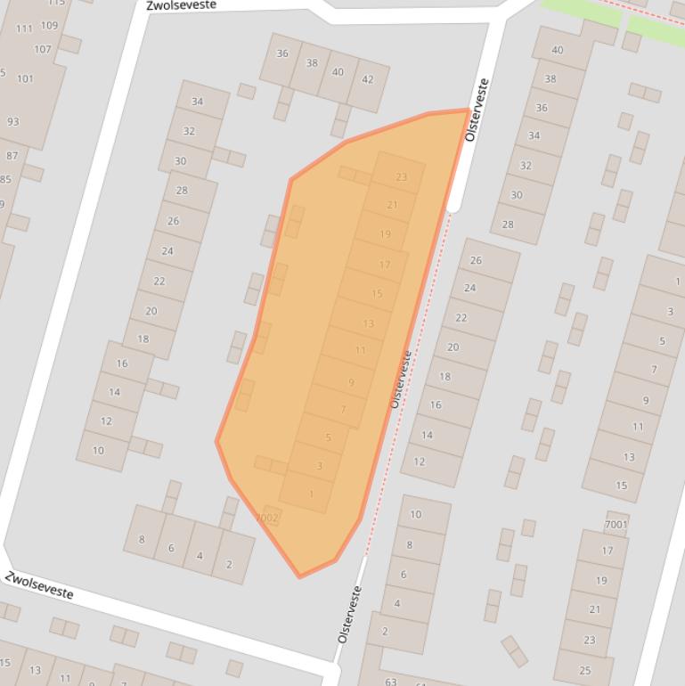 Kaart van postcodegebied 3432BE.