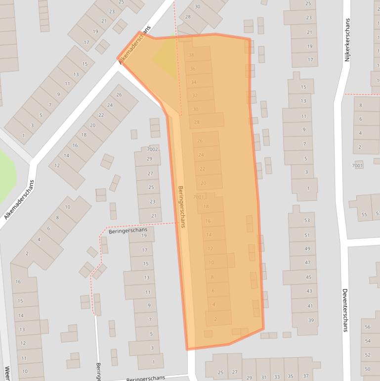 Kaart van postcodegebied 3432CE.