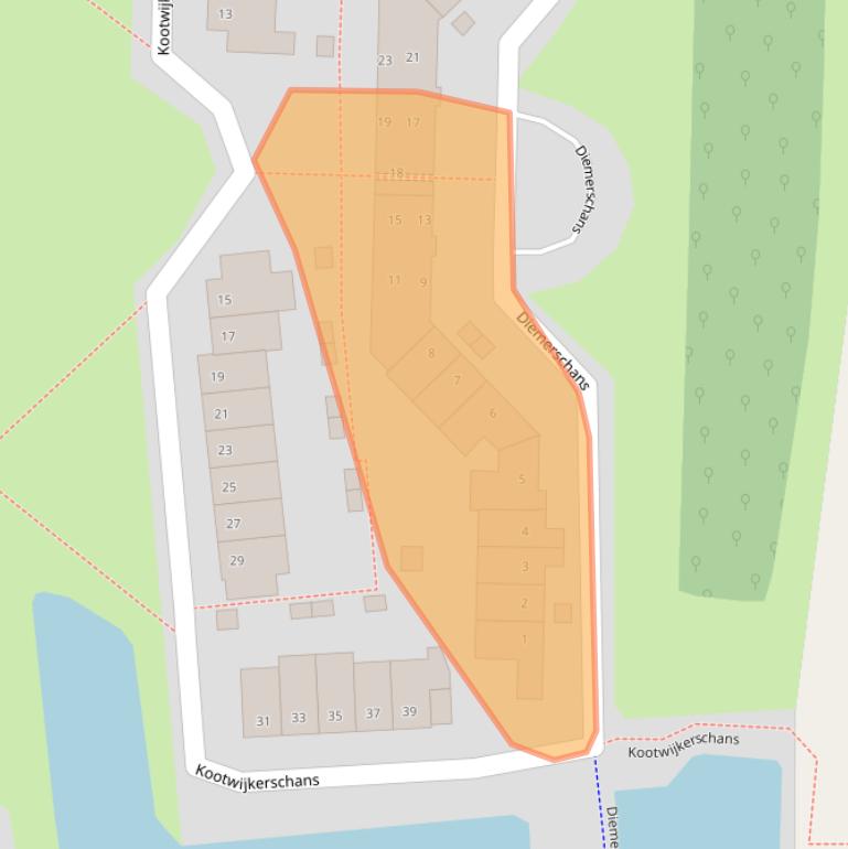 Kaart van postcodegebied 3432CV.