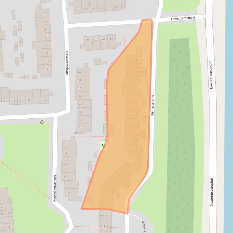 Kaart van postcodegebied 3432CW.