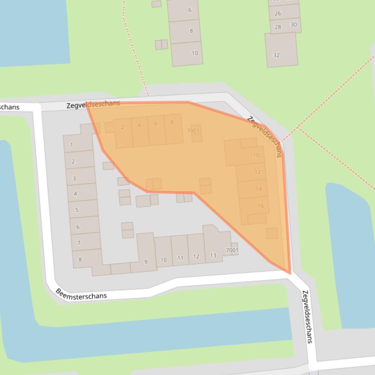 Kaart van postcodegebied 3432DA.