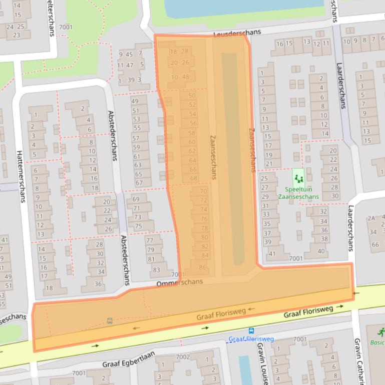 Kaart van postcodegebied 3432EE.