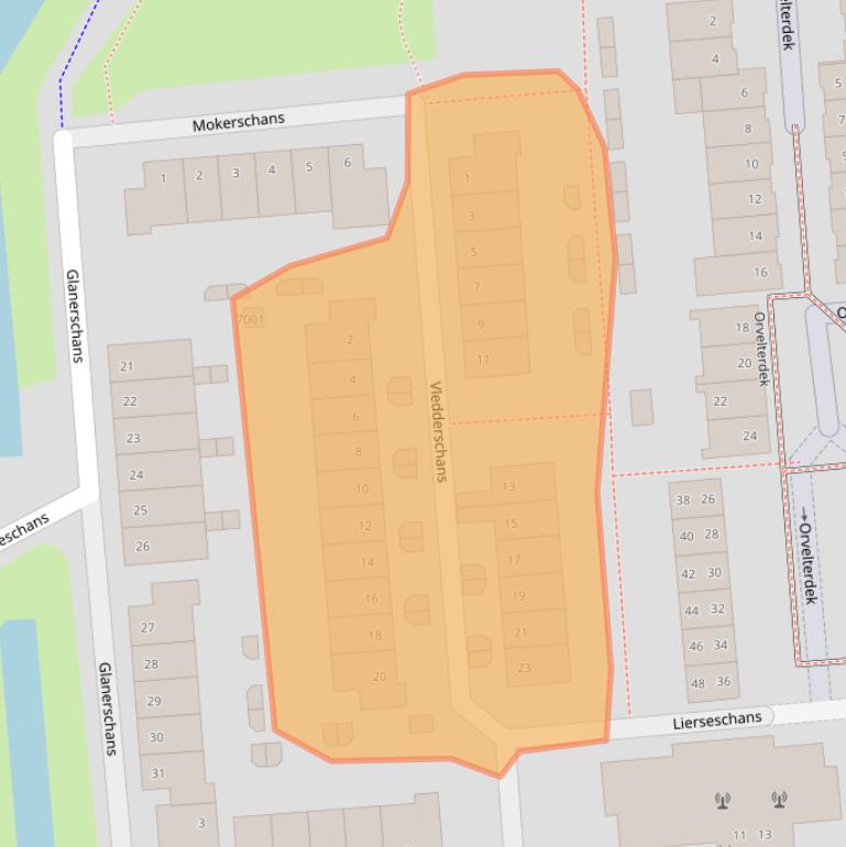Kaart van postcodegebied 3432EN.