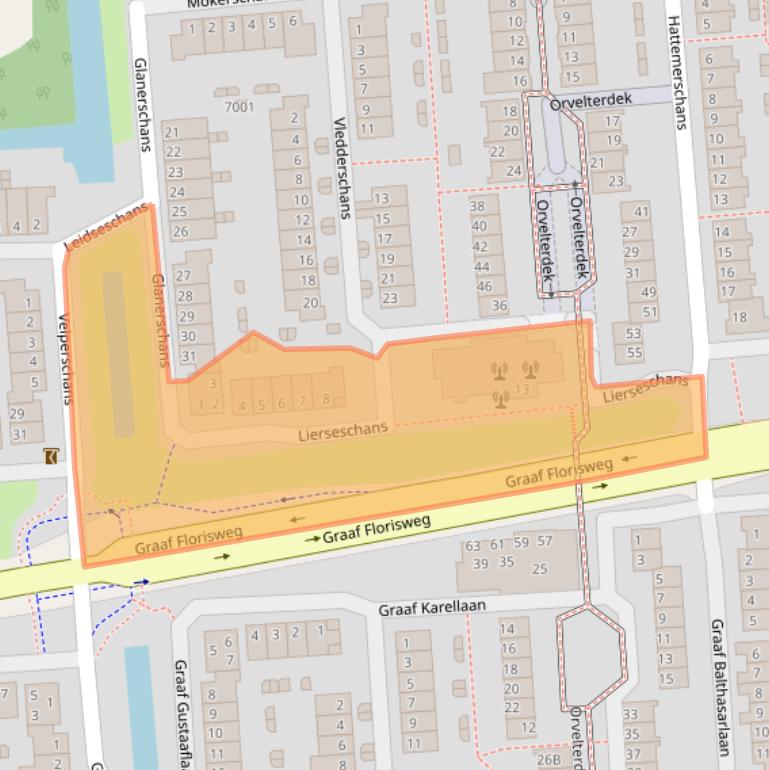 Kaart van postcodegebied 3432ET.
