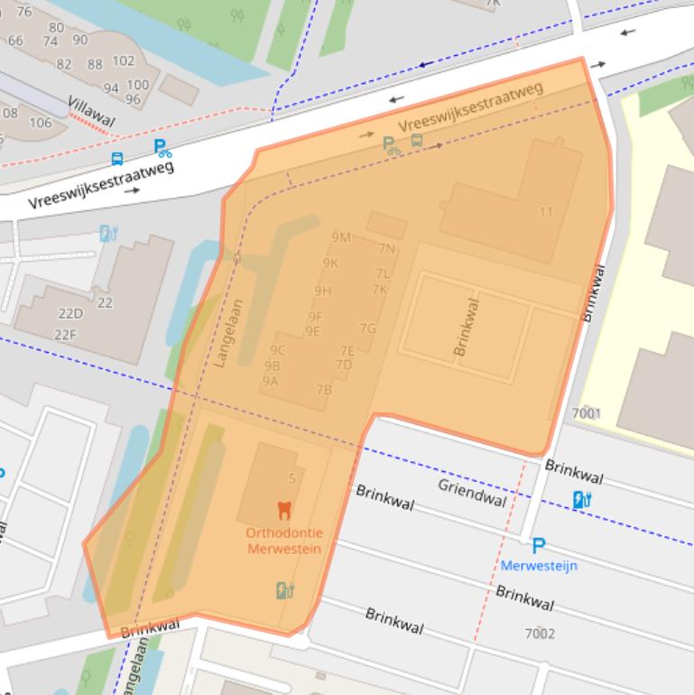 Kaart van postcodegebied 3432GA.