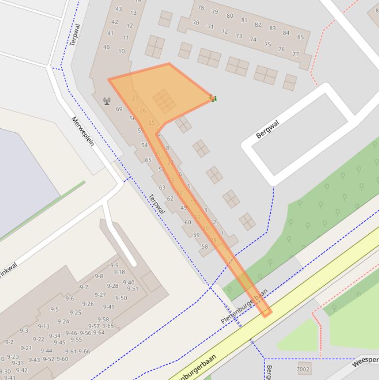 Kaart van postcodegebied 3432GC.