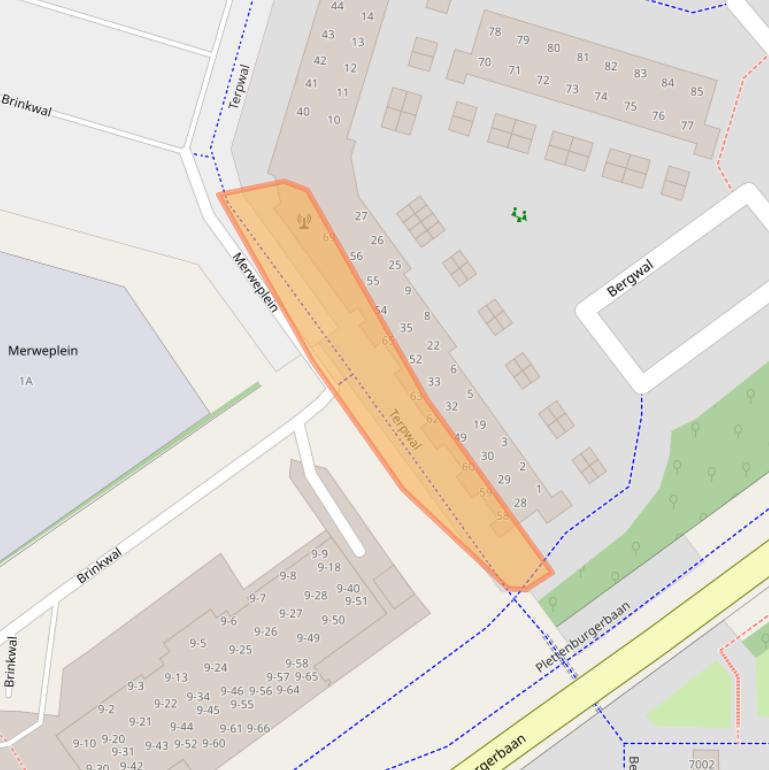 Kaart van postcodegebied 3432GE.