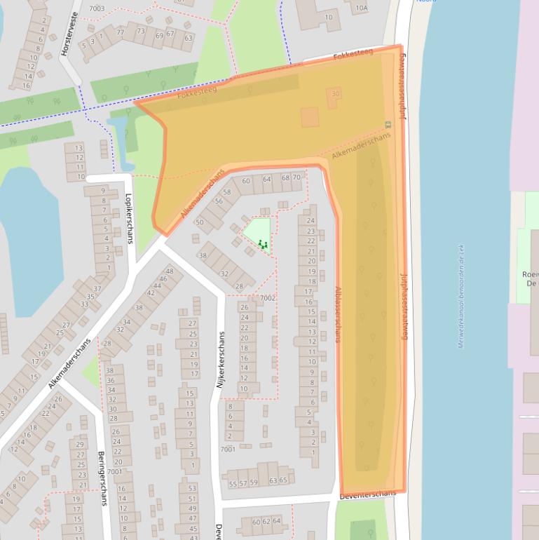 Kaart van postcodegebied 3432NB.