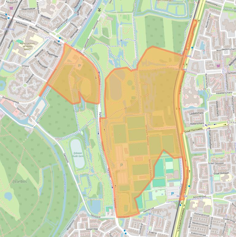 Kaart van postcodegebied 3432NE.