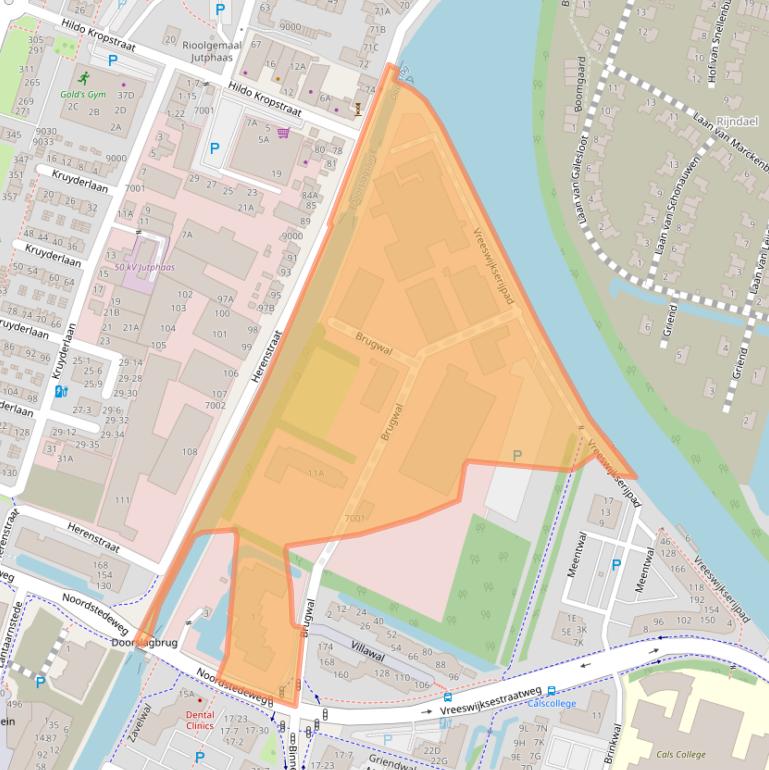 Kaart van postcodegebied 3432NZ.