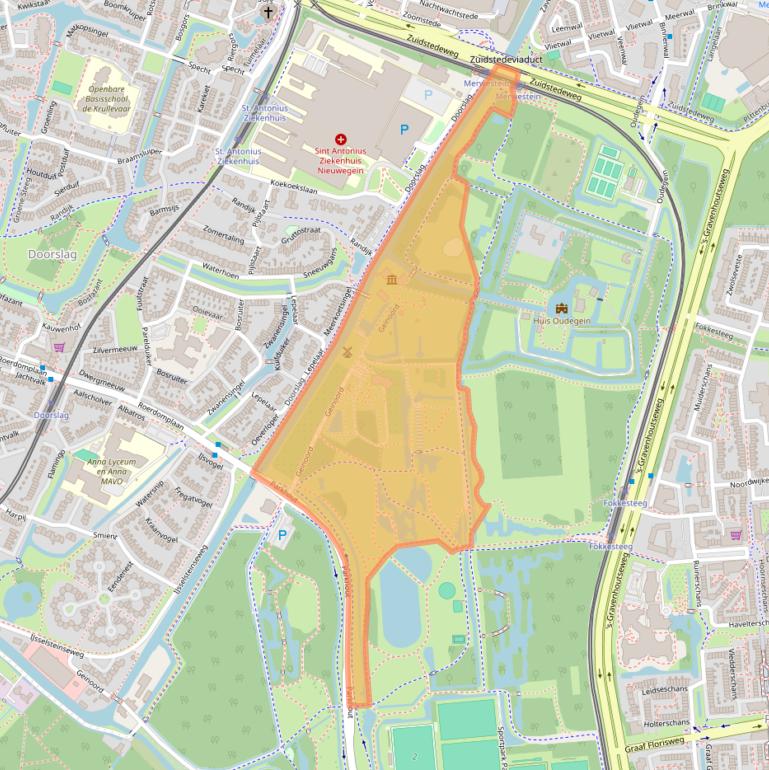 Kaart van postcodegebied 3432PE.