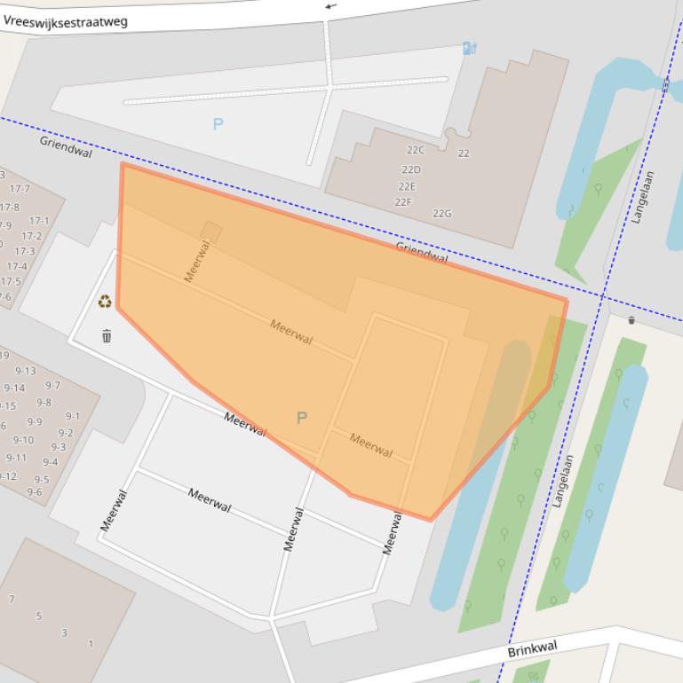 Kaart van postcodegebied 3432QQ.