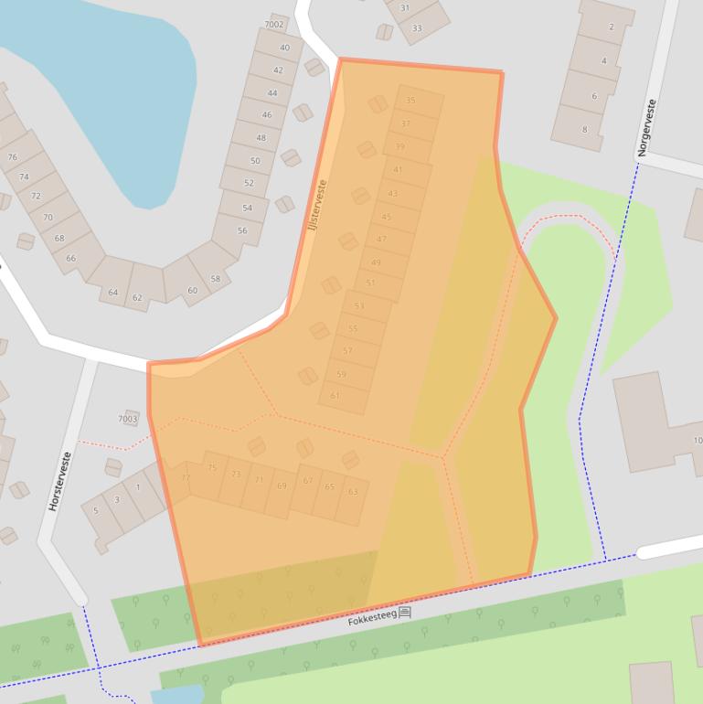 Kaart van postcodegebied 3432RP.