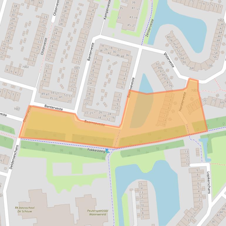 Kaart van postcodegebied 3432RW.