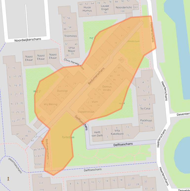 Kaart van postcodegebied 3432TC.