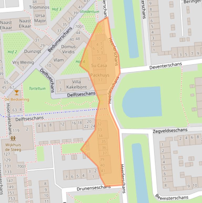 Kaart van postcodegebied 3432TE.