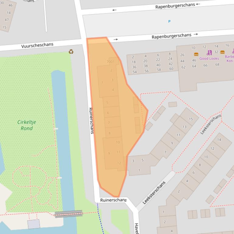 Kaart van postcodegebied 3432TT.