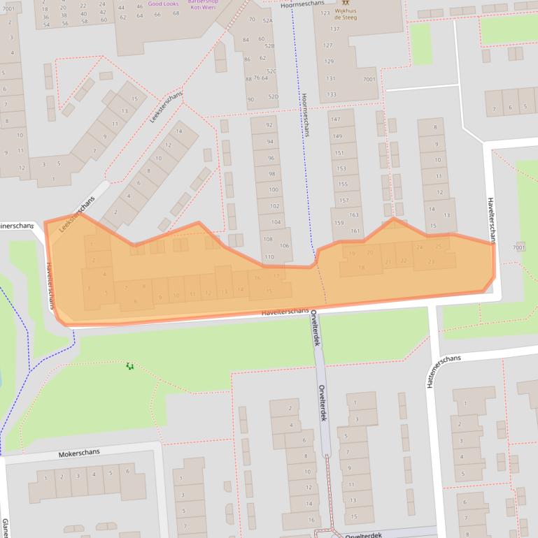 Kaart van postcodegebied 3432TW.