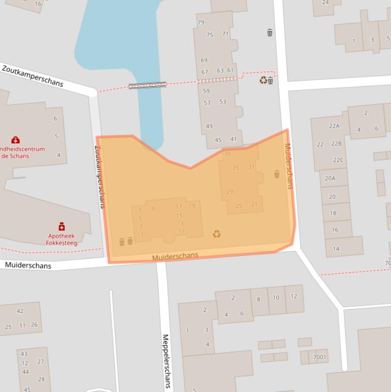 Kaart van postcodegebied 3432XB.