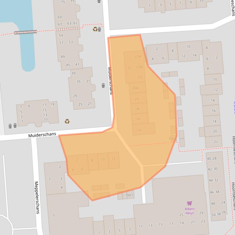 Kaart van postcodegebied 3432XM.