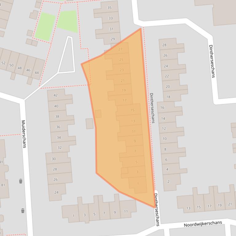 Kaart van postcodegebied 3432XS.