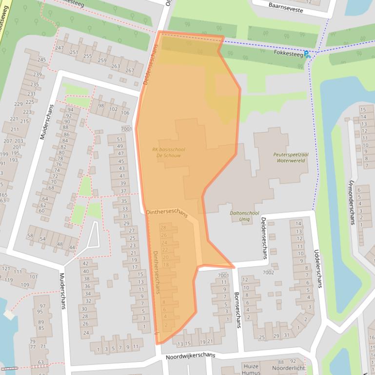 Kaart van postcodegebied 3432XV.