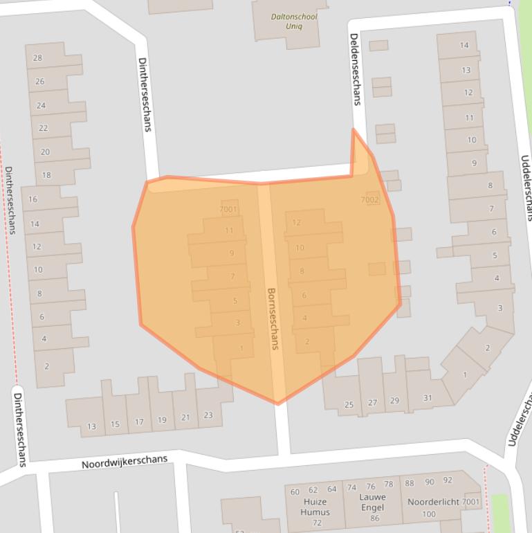 Kaart van postcodegebied 3432XX.