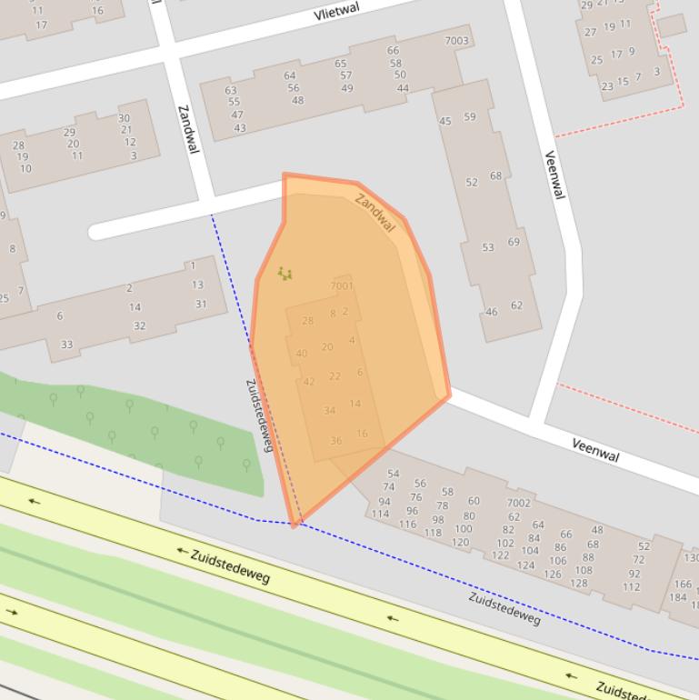 Kaart van postcodegebied 3432ZC.