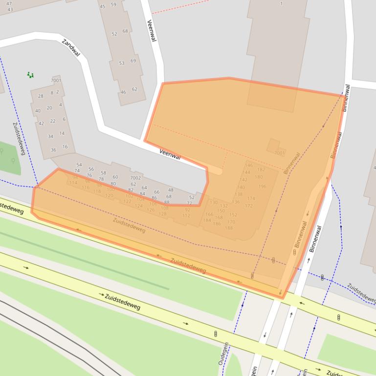 Kaart van postcodegebied 3432ZE.