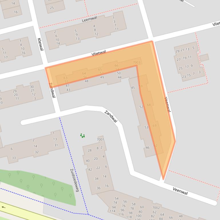 Kaart van postcodegebied 3432ZK.