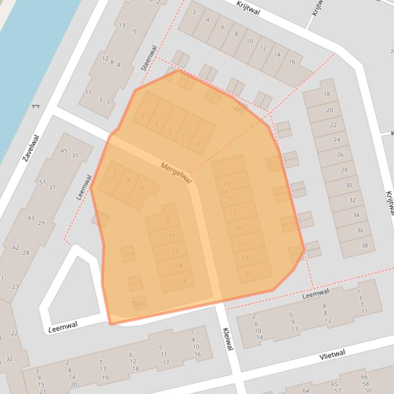 Kaart van postcodegebied 3432ZM.