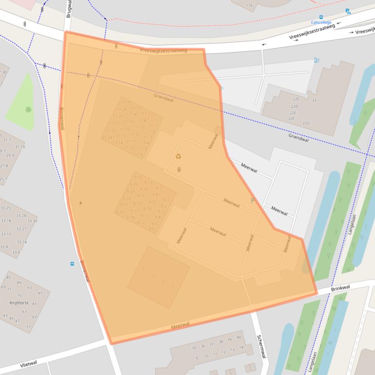 Kaart van postcodegebied 3432ZV.