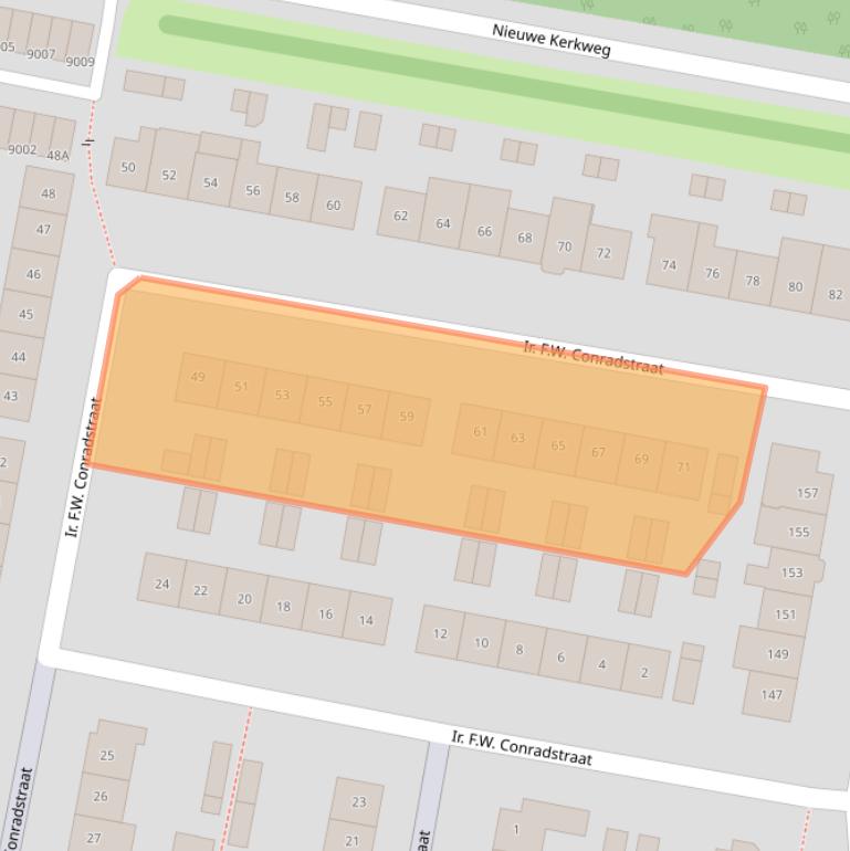 Kaart van postcodegebied 3433AN.