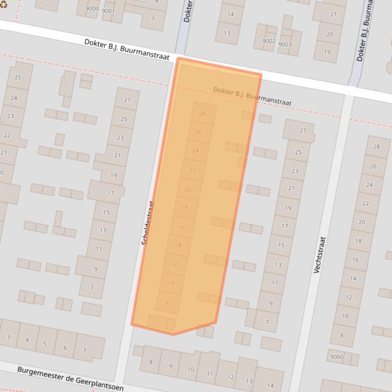 Kaart van postcodegebied 3433AV.