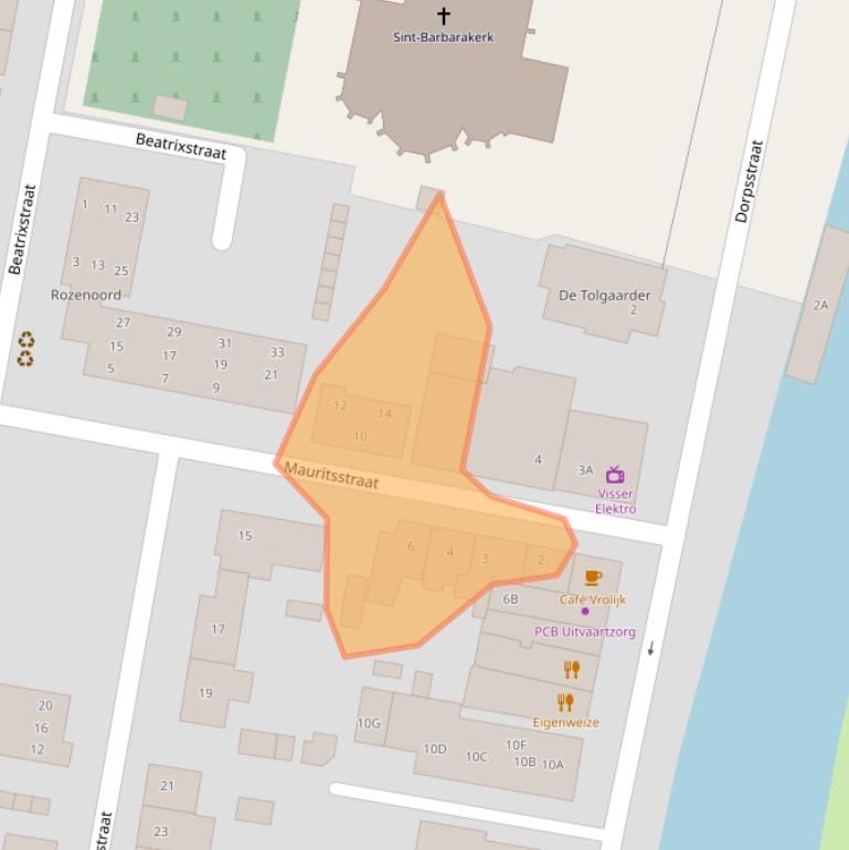 Kaart van postcodegebied 3433CG.