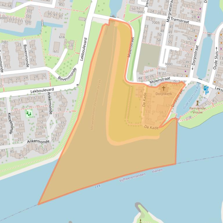 Kaart van postcodegebied 3433CM.