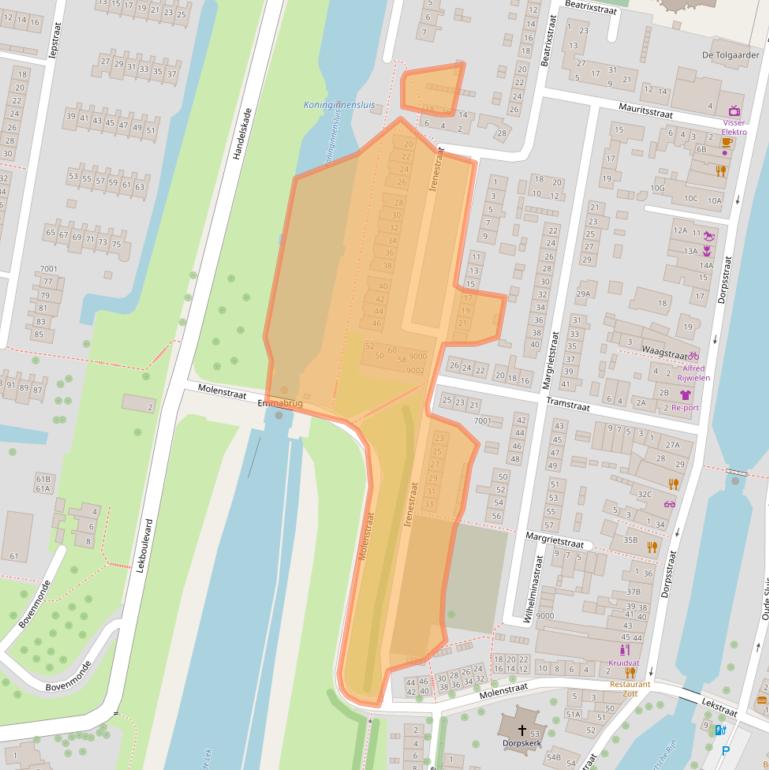 Kaart van postcodegebied 3433CR.
