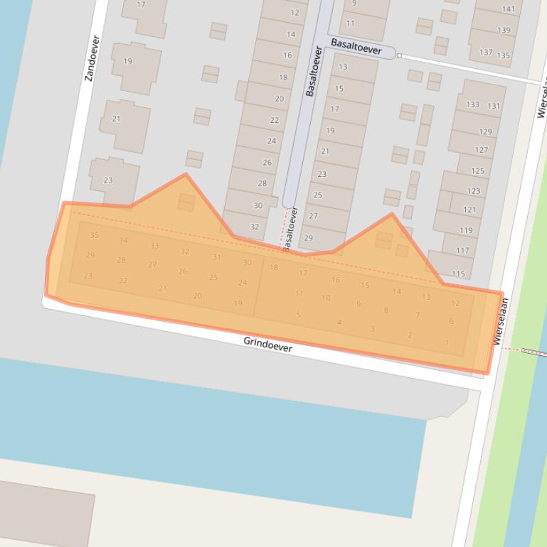 Kaart van postcodegebied 3433DB.