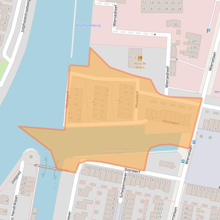 Kaart van postcodegebied 3433DJ.